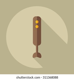 Flat modern design with shadow icons blender