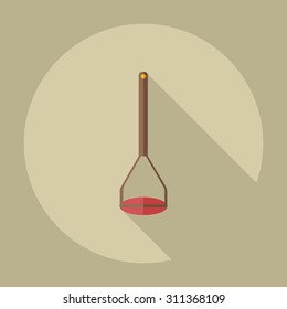 Flat modern design with shadow icons Ladle