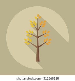 Flat modern design with shadow icons tree