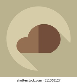 Flat modern design with shadow icons cloud