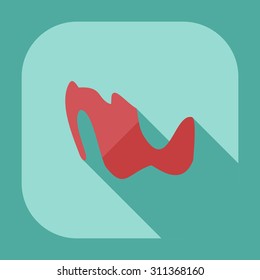 Flat modern design with shadow icons map of Mexico