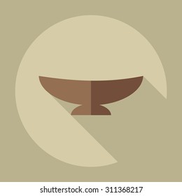 Flat modern design with shadow icons plate