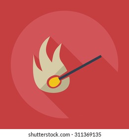 Flat modern design with shadow icons match