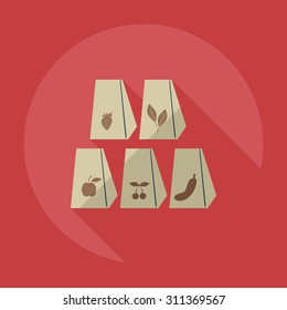 Flat modern design with shadow icons  tobacco for hookah
