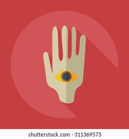Flat modern design with shadow icons Islamic amulet