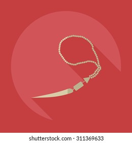 Flat modern design with shadow icons Arab rosary