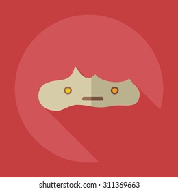 Flat modern design with shadow icons faeces