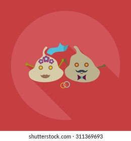 Flat modern design with shadow icons faeces