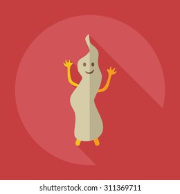 Flat modern design with shadow icons faeces