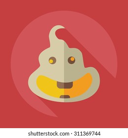 Flat modern design with shadow icons faeces