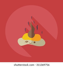 Flat modern design with shadow icons faeces