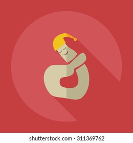 Flat modern design with shadow icons faeces