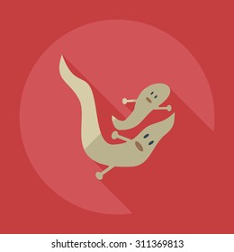 Flat modern design with shadow icons faeces