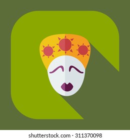 Flat modern design with shadow icons australian woman