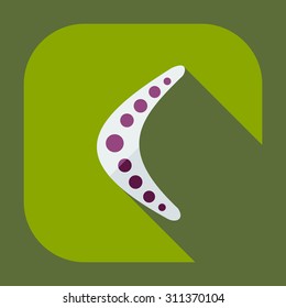 Flat modern design with shadow icons boomerang