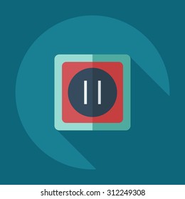 Flat modern design with shadow icons socket