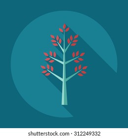 Flat modern design with shadow icons tree