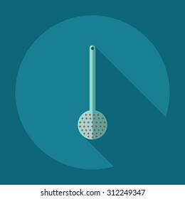 Flat modern design with shadow icons Ladle