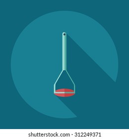 Flat modern design with shadow icons Ladle