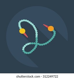Flat modern design with shadow icons parts hookah