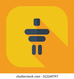 Flat modern design with shadow icons Inukshuk