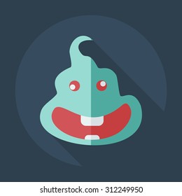 Flat modern design with shadow icons faeces