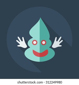 Flat modern design with shadow icons faeces
