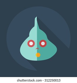 Flat modern design with shadow icons faeces