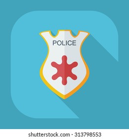Flat modern design with shadow icons certificate icon sheriff