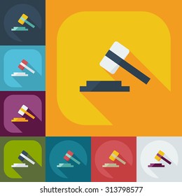Flat modern design with shadow icons law