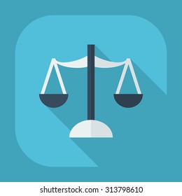 Flat modern design with shadow icons law