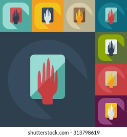 Flat modern design with shadow icons law