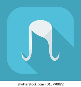 Flat modern design with shadow icons hairstyle
