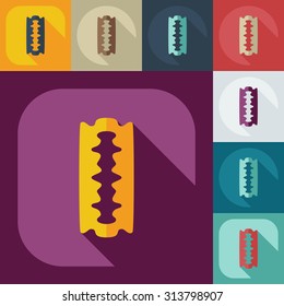 Flat modern design with shadow icons blade