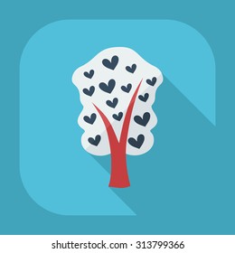 Flat modern design with shadow icons family tree