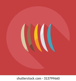 Flat modern design with shadow icons plate