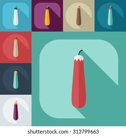 Flat modern design with shadow icons squash