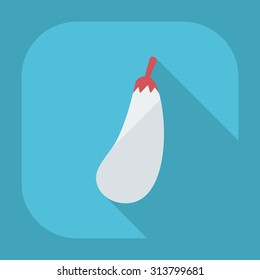 Flat modern design with shadow icons eggplant