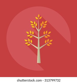 Flat modern design with shadow icons tree