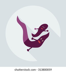Flat modern design with shadow icons faeces