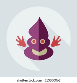 Flat modern design with shadow icons faeces