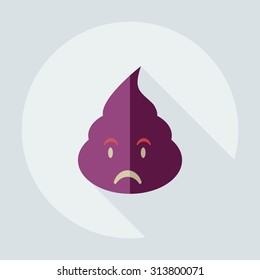 Flat modern design with shadow icons faeces