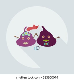 Flat modern design with shadow icons faeces