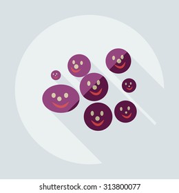 Flat modern design with shadow icons faeces