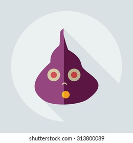 Flat modern design with shadow icons faeces