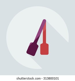 Flat modern design with shadow icons parts hookah