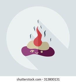 Flat modern design with shadow icons faeces