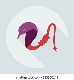 Flat modern design with shadow icons parts hookah