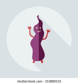 Flat modern design with shadow icons faeces