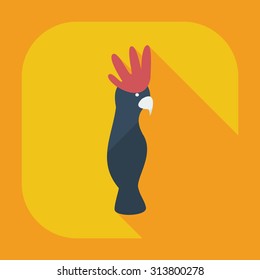 Flat modern design with shadow icons parrot